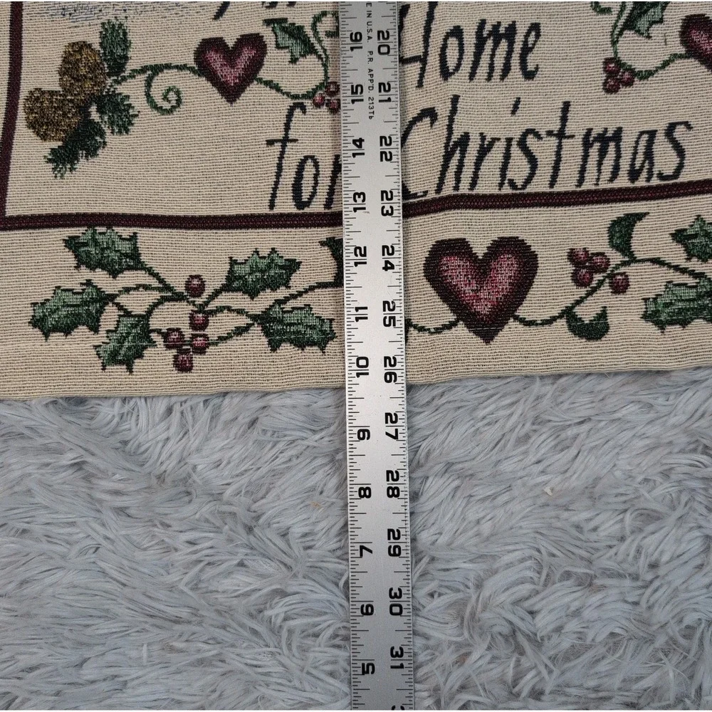 Tapestry ALL HEARTS COME HOME FOR CHRISTMAS  Wall Hanging Home Decor